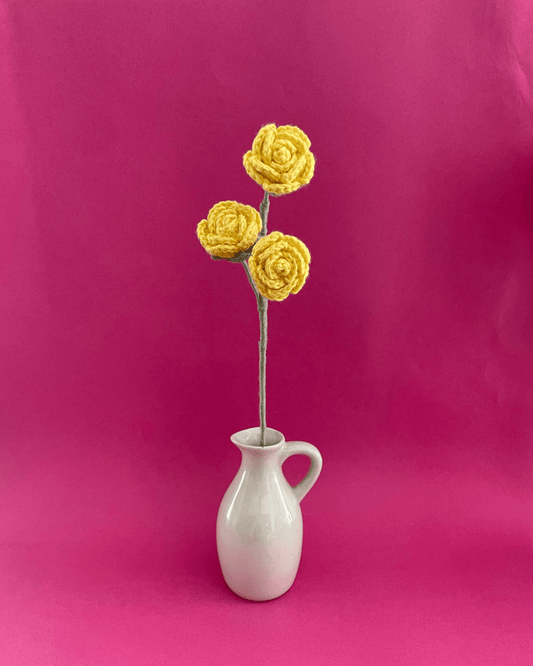 Branche de roses en crochet - Manone Crochet